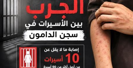 نادي الأسير: تسجيل إصابات بمرض الجرب (السكابيوس) بين صفوف الأسيرات في سجن الدامون