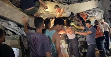 غزة: 5 شهداء بنيران الاحتلال و21 ضحية جراء انهيار مبنى