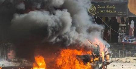 3 شهداء ومصابون جراء استهداف الاحتلال مركبة في مدينة غزة