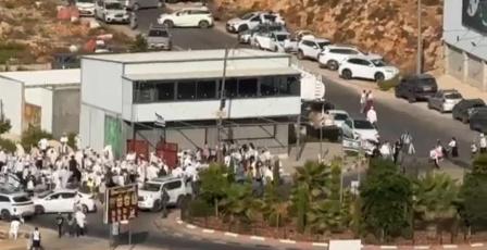 أعداد كبيرة من المستوطنين تقتحم بيتونيا وطريق جريوت غرب رام الله