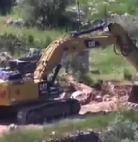 تجريف أراضٍ زراعية واقتلاع أشجار زيتون في زبوبا غرب جنين