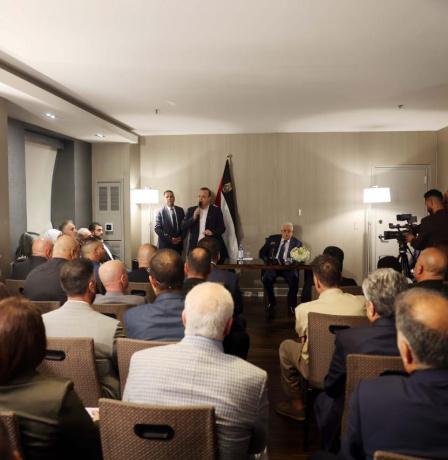 الرئيس يلتقي قادة الجالية الفلسطينية في الولايات المتحدة 
