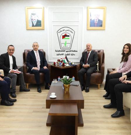 أبو هولي يبحث مع السفير التركي أوضاع المخيمات الفلسطينية وتداعيات الأزمة المالية للأونروا والتصعيد الإسرائيلي في الضفة وغزة