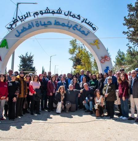 بالصور: بلدية رام الله تطلق تسمية مسار "كمال شمشوم" الرياضي