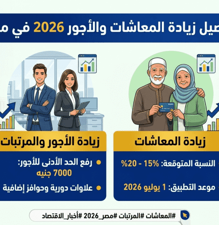 مصر.. تفاصيل زيادة المعاشات والأجور 2026 وموعد الصرف الرسمي بعد تصريحات الوزراء