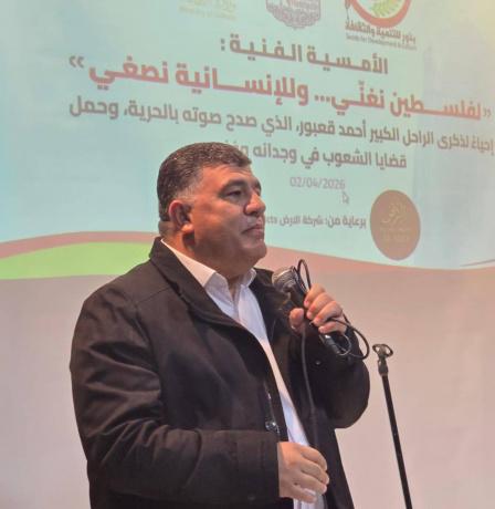 محافظ نابلس يشارك في الأمسية الفنية الخاصة بإحياء ذكرى الراحل الكبير أحمد قعبور