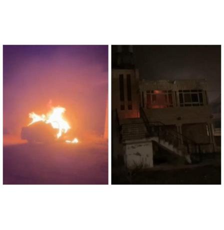 بالفيديو والصور| مستوطنون يحرقون منزلا ومركبة في بلدة ترمسعيا