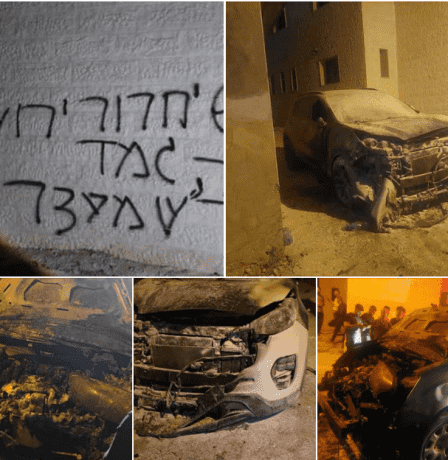 مستوطنون يحرقون مسجدا وعددا من المركبات في جيبيا شمال غرب رام الله