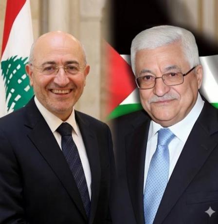 الرئيس عباس يتلقى اتصالا من الوزير اللبناني الأسبق العريضي هنأه فيه بنجاح مؤتمر فتح الثامن