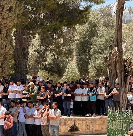 60 ألفا يؤدون الجمعة في الأقصى رغم إجراءات الاحتلال