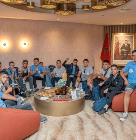 أطفال مقدسيون يصلون إلى الدار البيضاء للمشاركة في المخيم الصيفي لوكالة بيت مال القدس