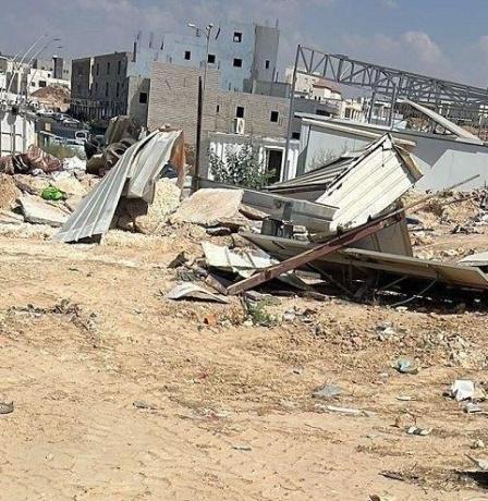 السلطات الإسرائيلية تهدم منازل في رهط بأراضي الـ48
