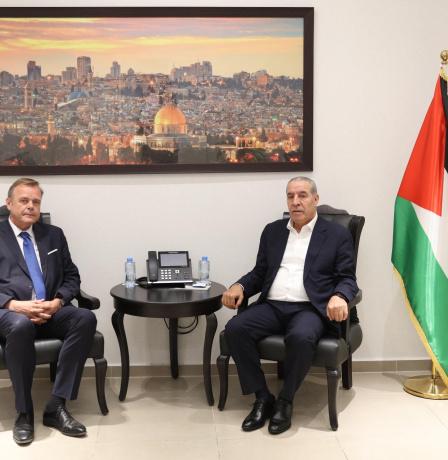 الشيخ يلتقي رئيس مكتب تمثيل هولندا لدى فلسطين