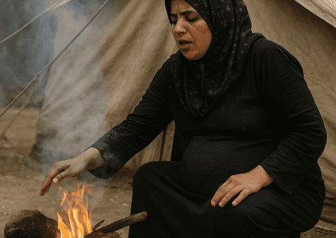 خاص| نساء غزة يحترقن لأجل لقمة.. ودخان الحطب يخنق صدورهن