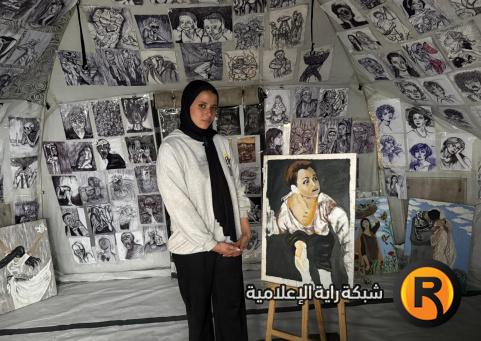 خاص| كل لوحة لها قصة: فنانة غزة الصغيرة تحكي الحرب بريشتها