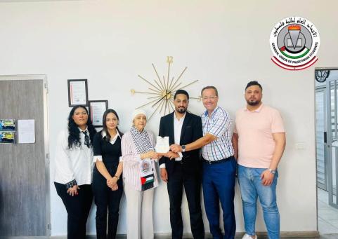 الاتحاد العام لطلبة فلسطين - فرع لبنان يلتقي إدارة جمعية المواساة في صيدا
