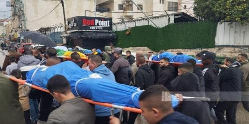 تشييع جثامين أربعة شهداء في مخيم طولكرم