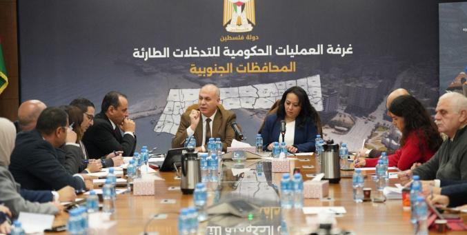 غرفة العمليات الحكومية تستعرض خطة وزارة الثقافة للإغاثة والتعافي المبكر في قطاع غزة