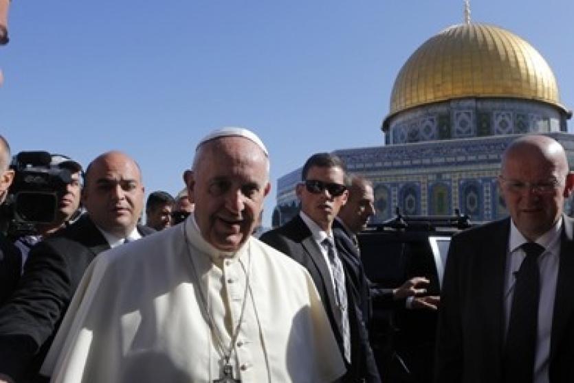  البابا يدعو إلى احترام الوضع القائم في القدس