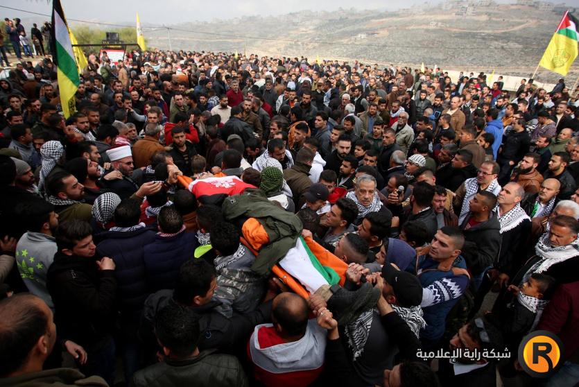 تشييع جثمان الشهيد علي قينو في نابلس