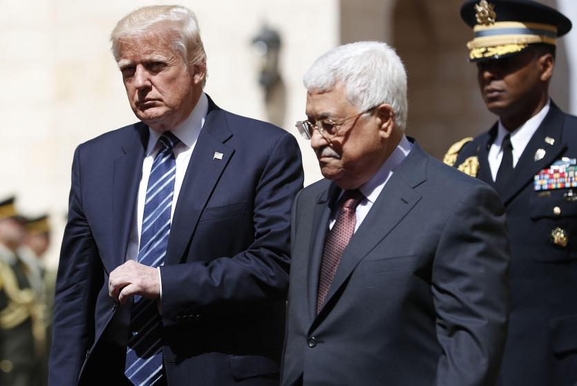 الرئيس محمود عباس والرئيس الامريكي ترامب