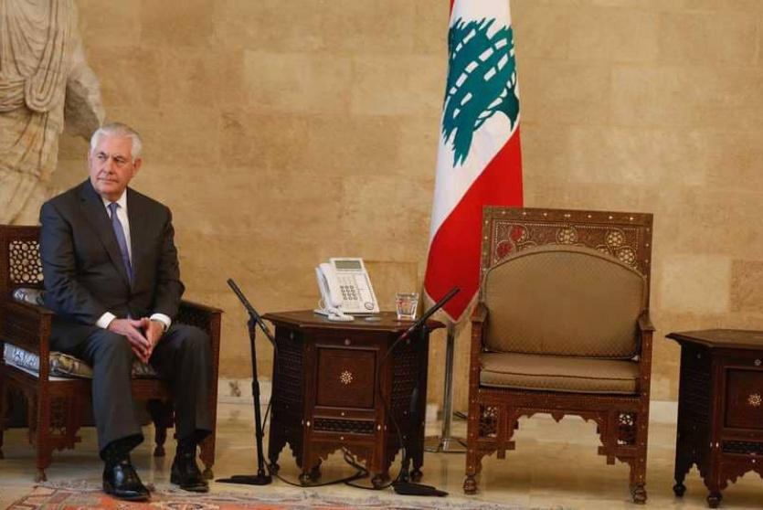  تيلرسون يضطر للانتظار في قصر الرئاسة اللبناني