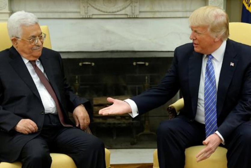 لقاء سابق بين الرئيس عباس وترامب
