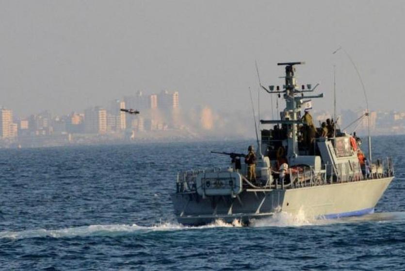 سفينة حربية اسرائيلية قبالة سواحل قطاع غزة