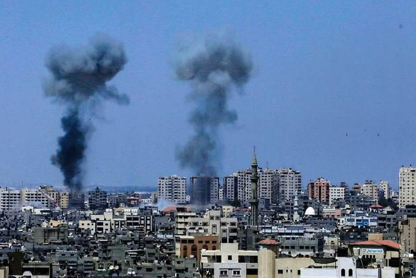  القصف الاسرائيلي غلى غزة امس