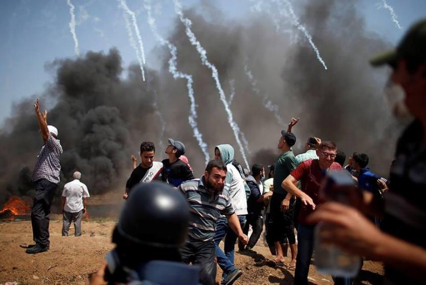 مواجهات يوم امس في غزة 