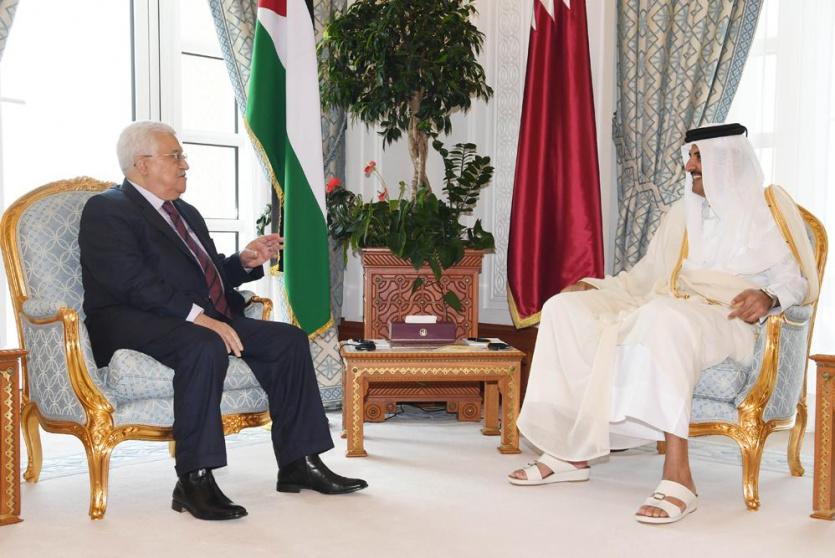 لقاء سابق بين الرئيس وامير قطر 
