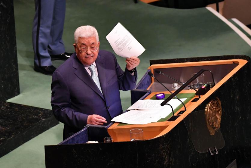 الرئيس عباس في خطابه بالأمم المتحدة
