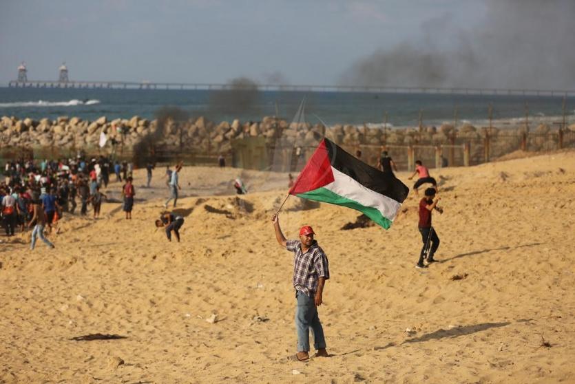 مواجهات مع الاحتلال قرب بحر شمال غزة