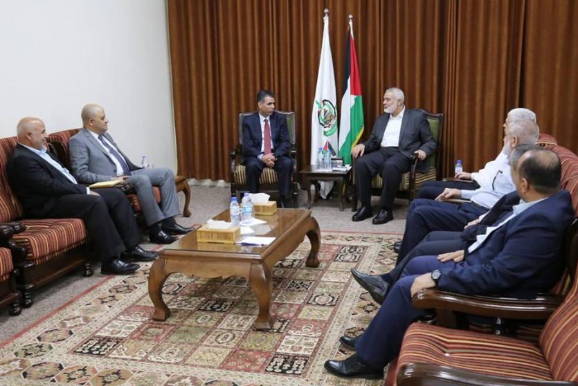 لقاءوفد المخابرات المصرية بقيادة حماس 