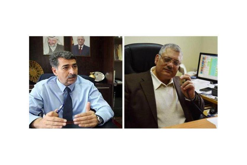 رئيس بلدية رام الله موسى ابو حديد ورئيس بلدية البيرة عزام قرعان