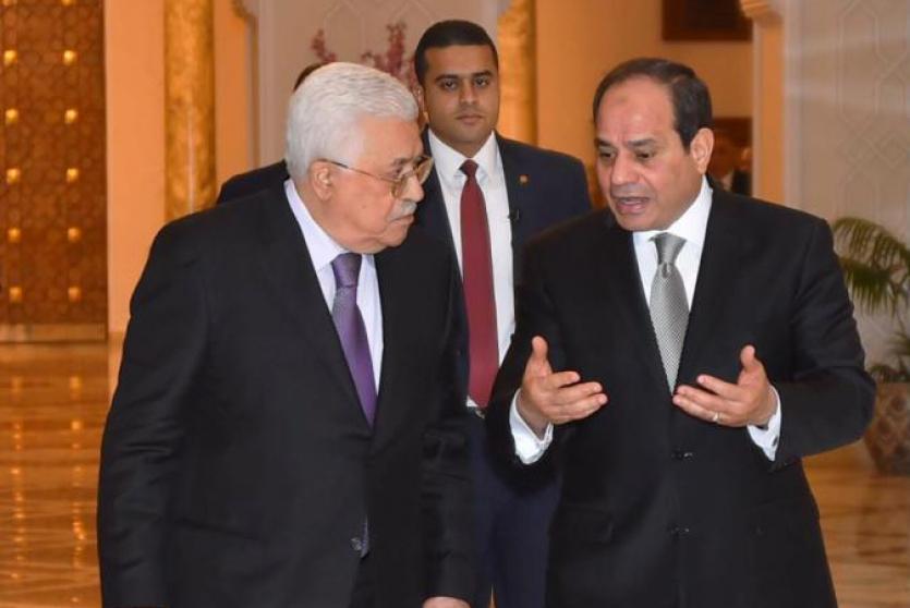 الرئيسان محمود عباس والسيسي