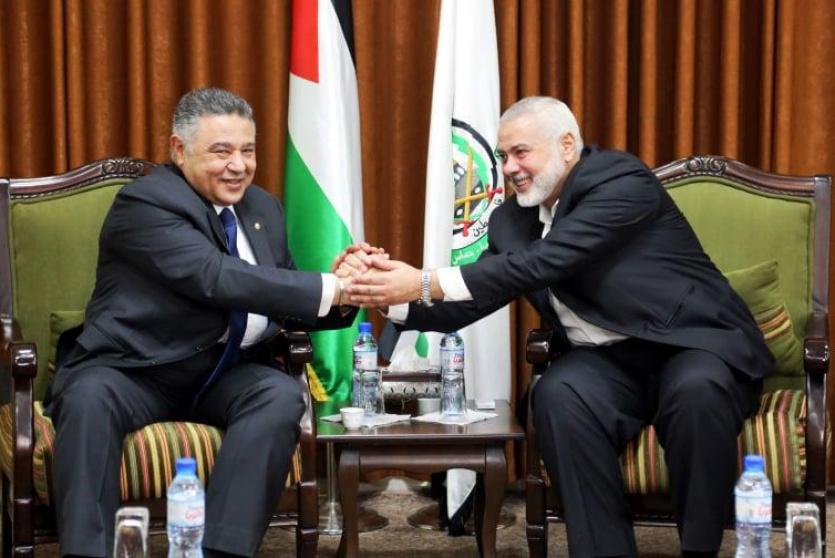  لقاء رئيس المكتب السياسي لحركة حماس اسماعيل هنية مع وفد مصري رفيع المستوى