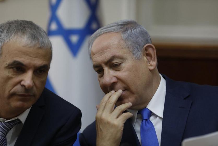 رئيس الوزراء الاسرائيلي بنيامين نتنياهو ووزير المالية موشيه كحلون