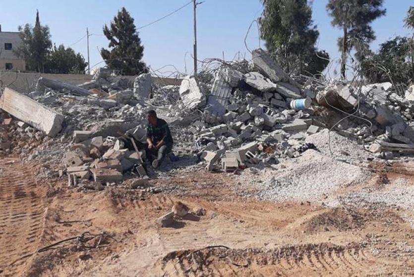 عملية الهدم في قرية كيسان 