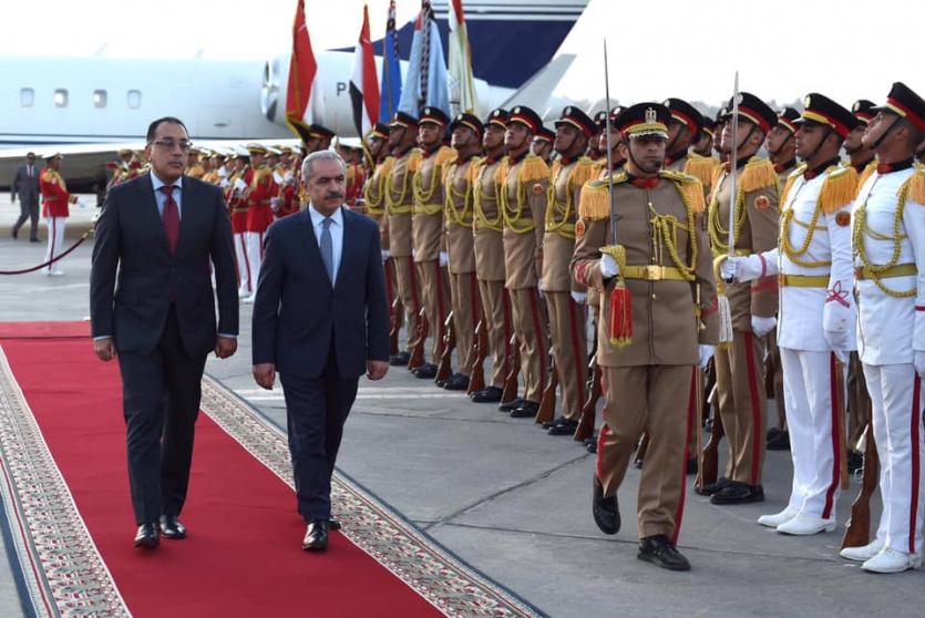 استقبال رئيس الوزراء محمد اشتية في مصر