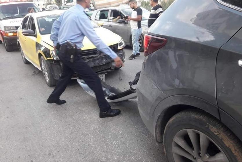 من مكان حادث السير 