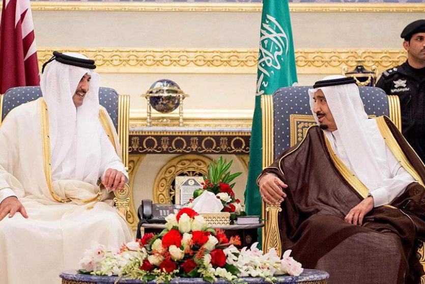 الملك سلمان وأمير قطر
