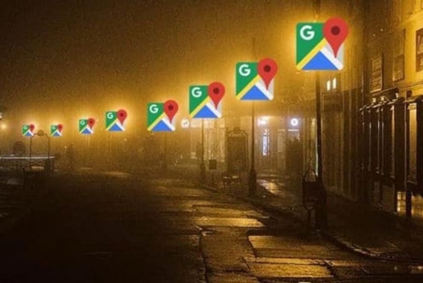 خرائط غوغل وإنارة الشوارع