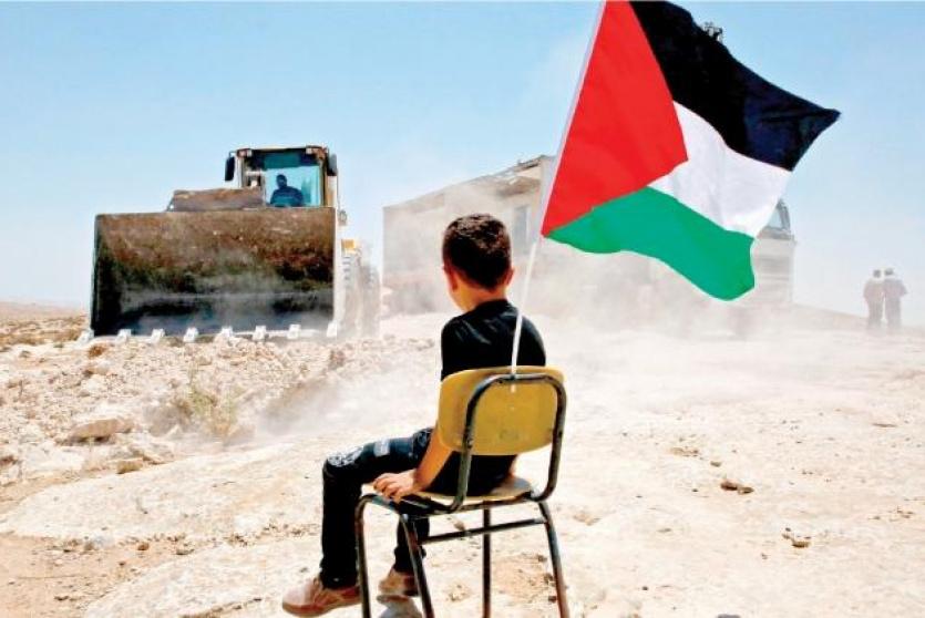طفل فلسطيني في الخان الأحمر - ارشيف