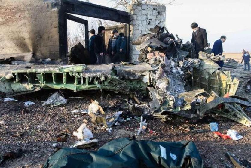 حطام الطائرة الأوكرانية