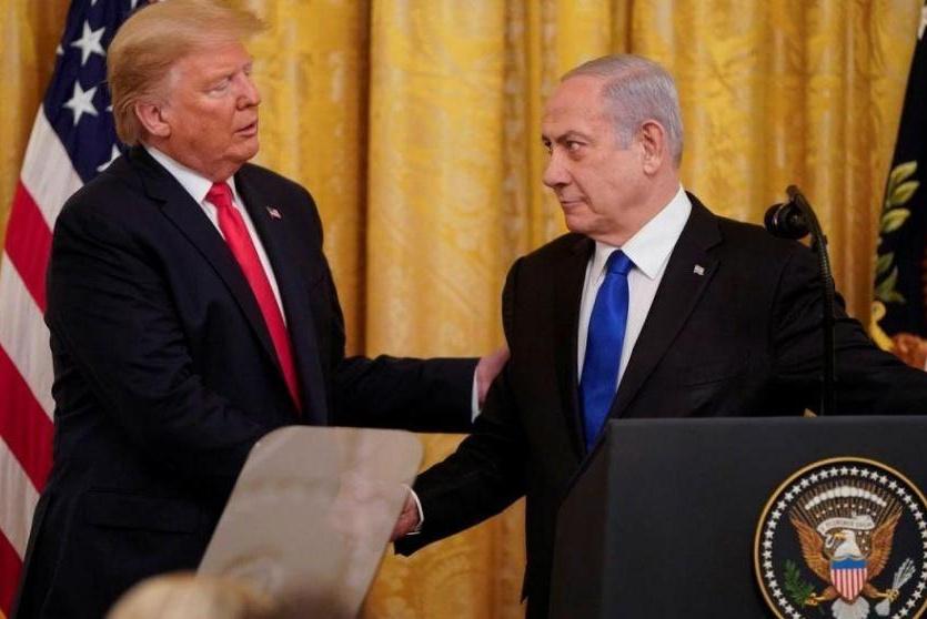 ترامب ونتنياهو في اعلان صفقة القرن 