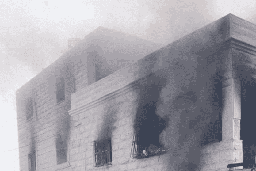 احراق منازل في بني نعيم 