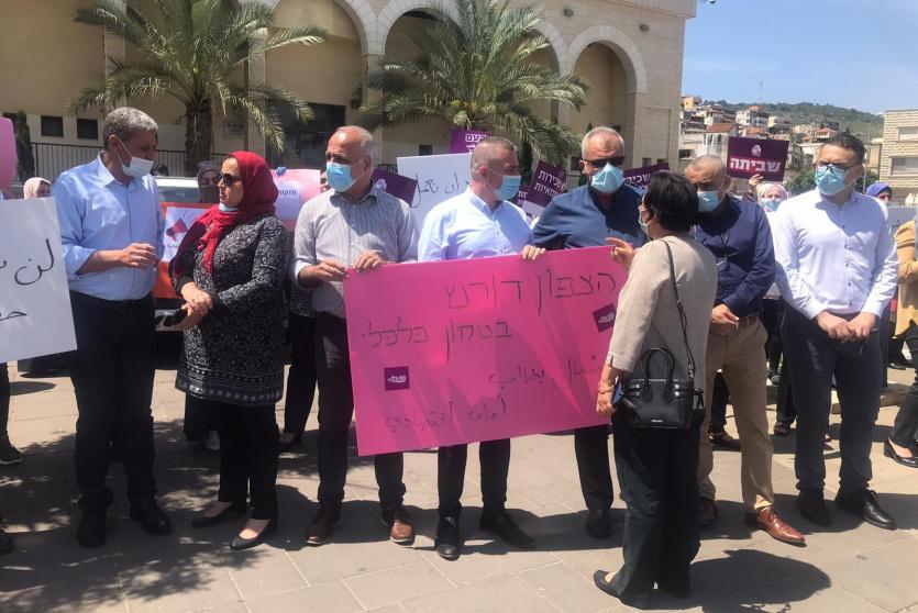 من مظاهرة الحاضنات في سخنين،