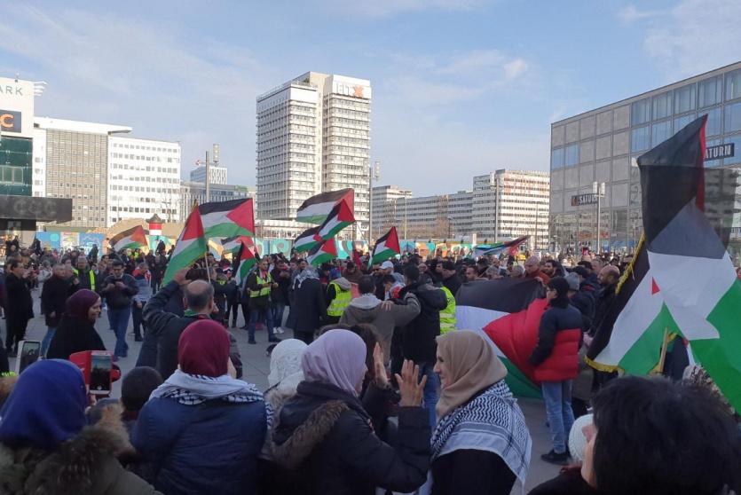 من الاحتجاجات في العاصمة برلين
