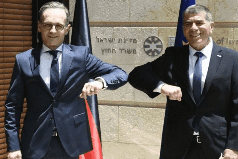 وزير الخارجية الاسرائيلي مع وزير الخارجية الالماني